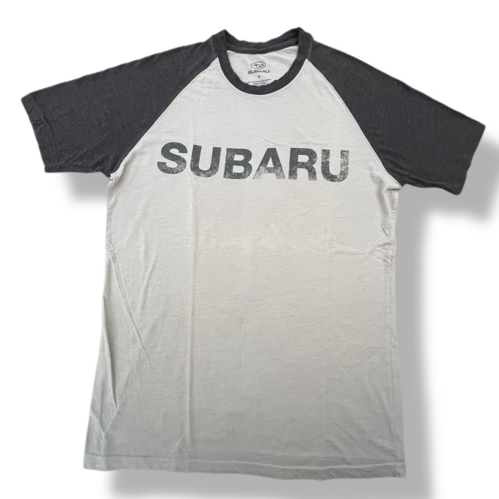 NWOT Official Subaru Baseball Raglan Faded T Shirt Men's MEDIUM